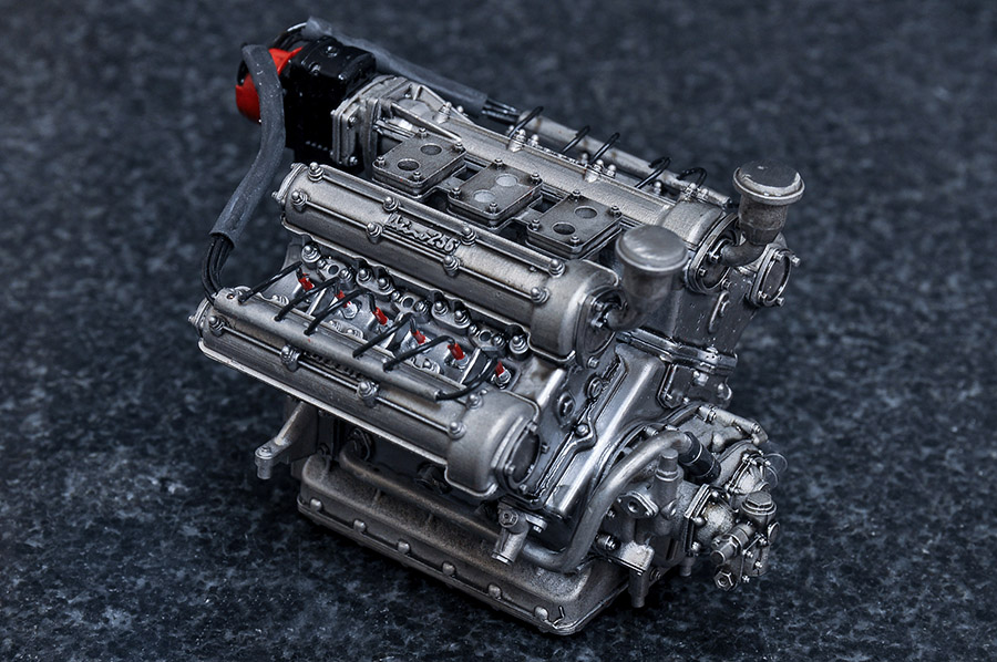 出産祝い MFH 1/12 フェラーリ250GTO搭載エンジンの模型 組立完成品 